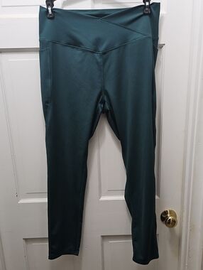 Stretchtherules High-Waist Active Leggings in Deep Green XL